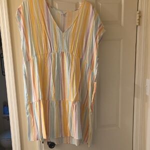 Time and Tru Multicolor Striped Mini Dress
